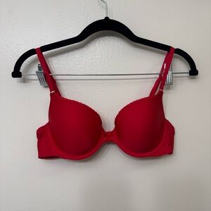 Victoria's Secret Red Front Close Lace Push Up Bra